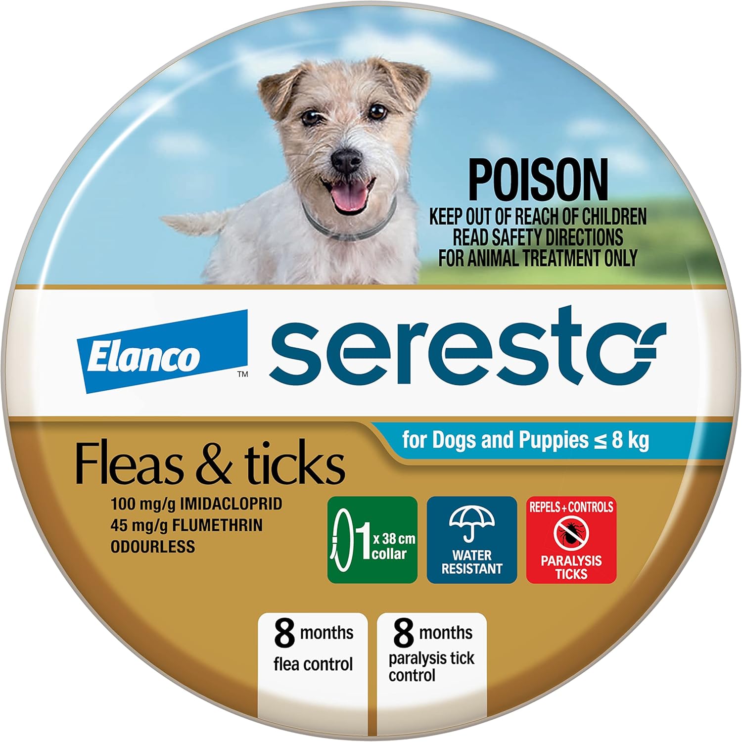 Seresto Flea & Tick Collar for Dogs up to 8 kg